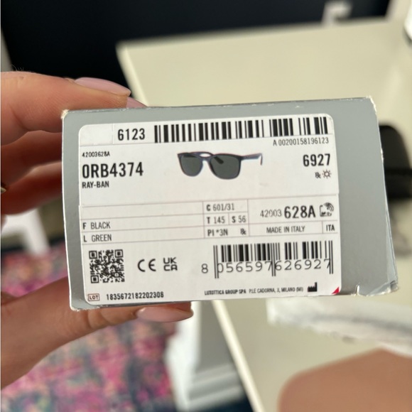 NWT RayBan RB4374 Black Sunglasses - Picture 5 of 6